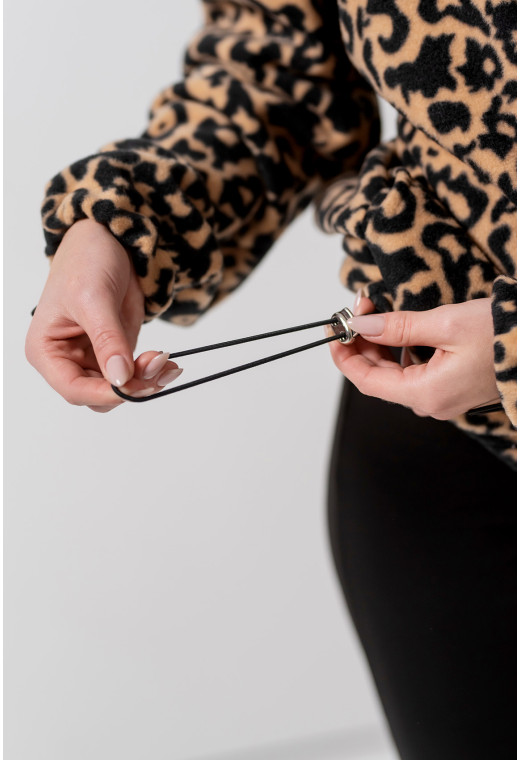 Леопардовая флисовая кофта — 687249. Maritel. Изображенние 1 Леопардовая флисовая кофта — 687249. Maritel. Изображенние 1