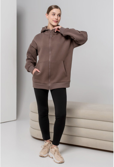 Кофта футер на блискавці мокко. Maritel. Зображення 6