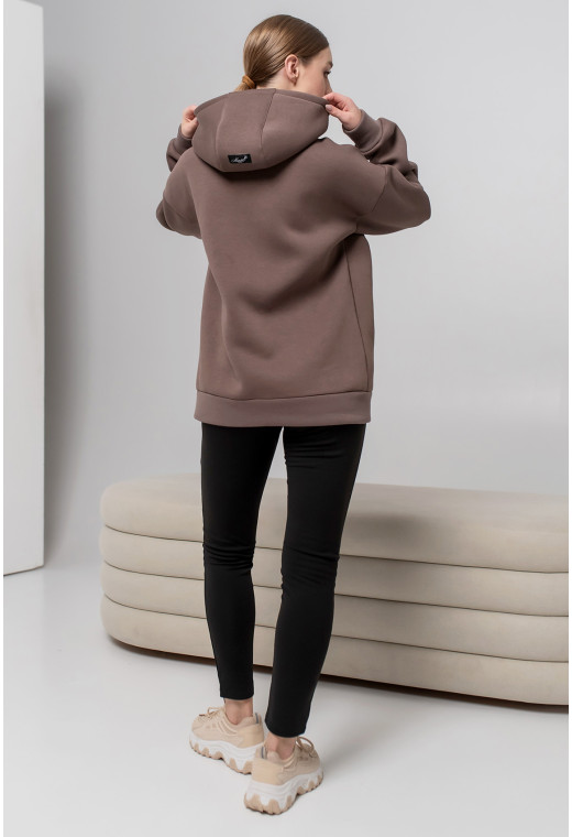 Кофта футер на молнии мокко — 799636. Maritel. Изображенние 2 Кофта футер на молнии мокко — 799636. Maritel. Изображенние 2