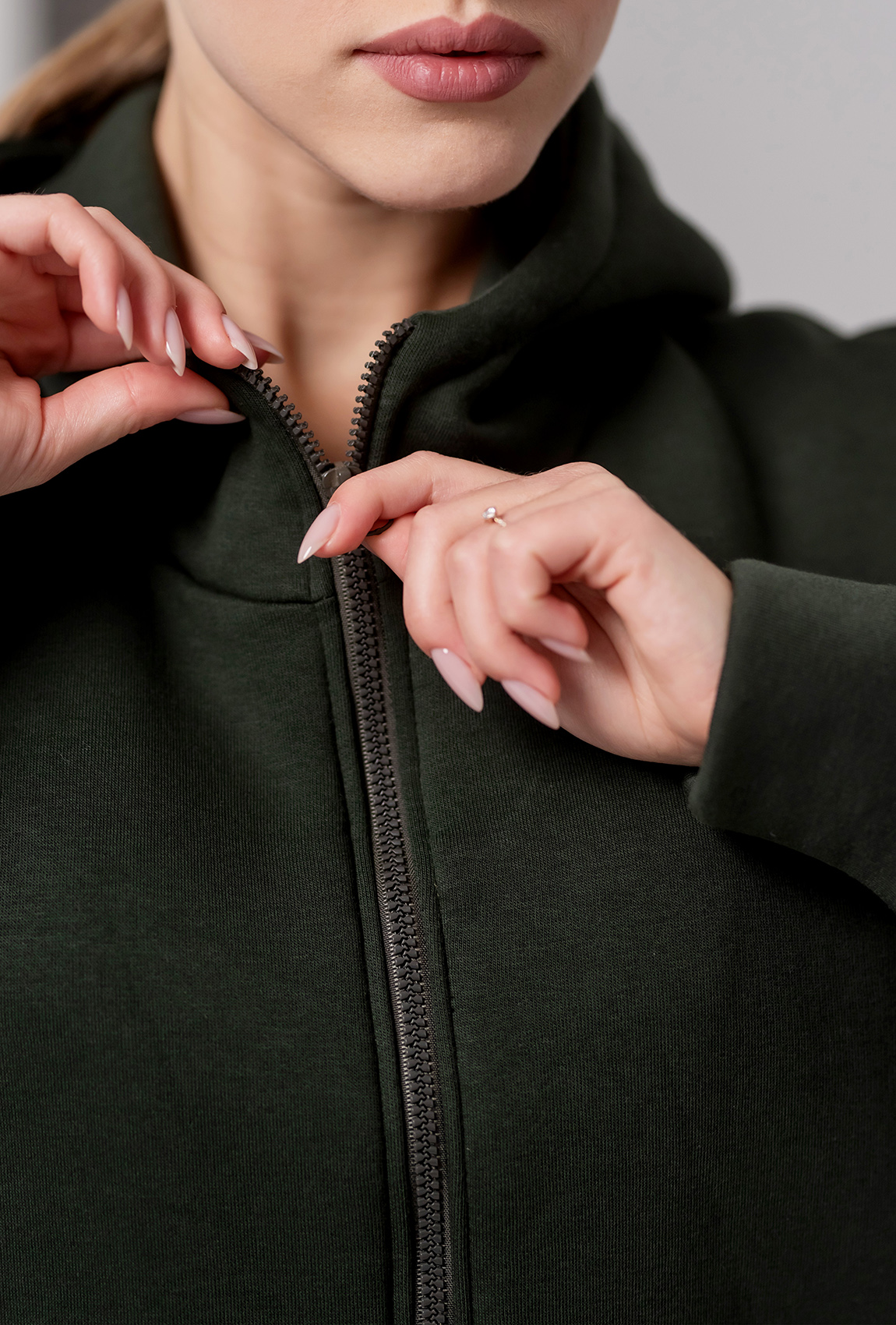 Смарагдова кофта футер на блискавці —  438772. Maritel. Зображення 4