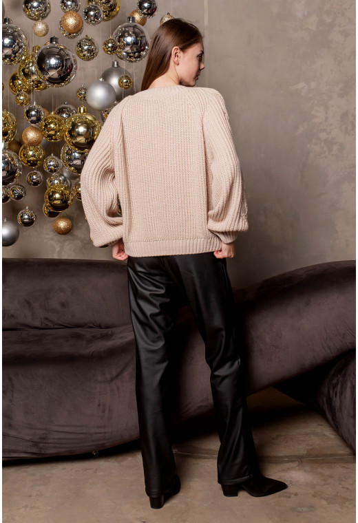 Пудровий в'язаний светр — 957974. Maritel. Зображення 1 Пудровий в'язаний светр — 957974. Maritel. Зображення 1