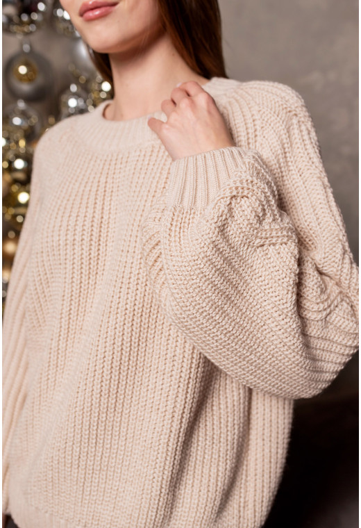 Пудровий в'язаний светр — 957974. Maritel. Зображення 2 Пудровий в'язаний светр — 957974. Maritel. Зображення 2