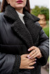 Черная куртка баранчик на кнопках — 553546. Maritel. Изображенние 1 Черная куртка баранчик на кнопках — 553546. Maritel. Изображенние 1