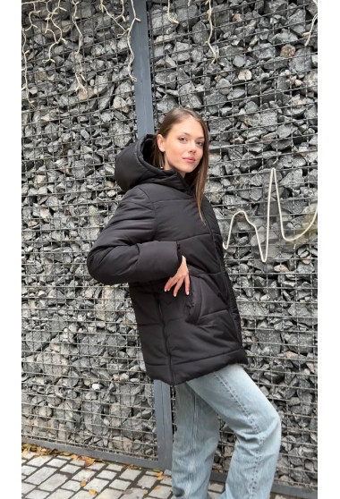 Чорна зимня куртка. Maritel. Зображення 11