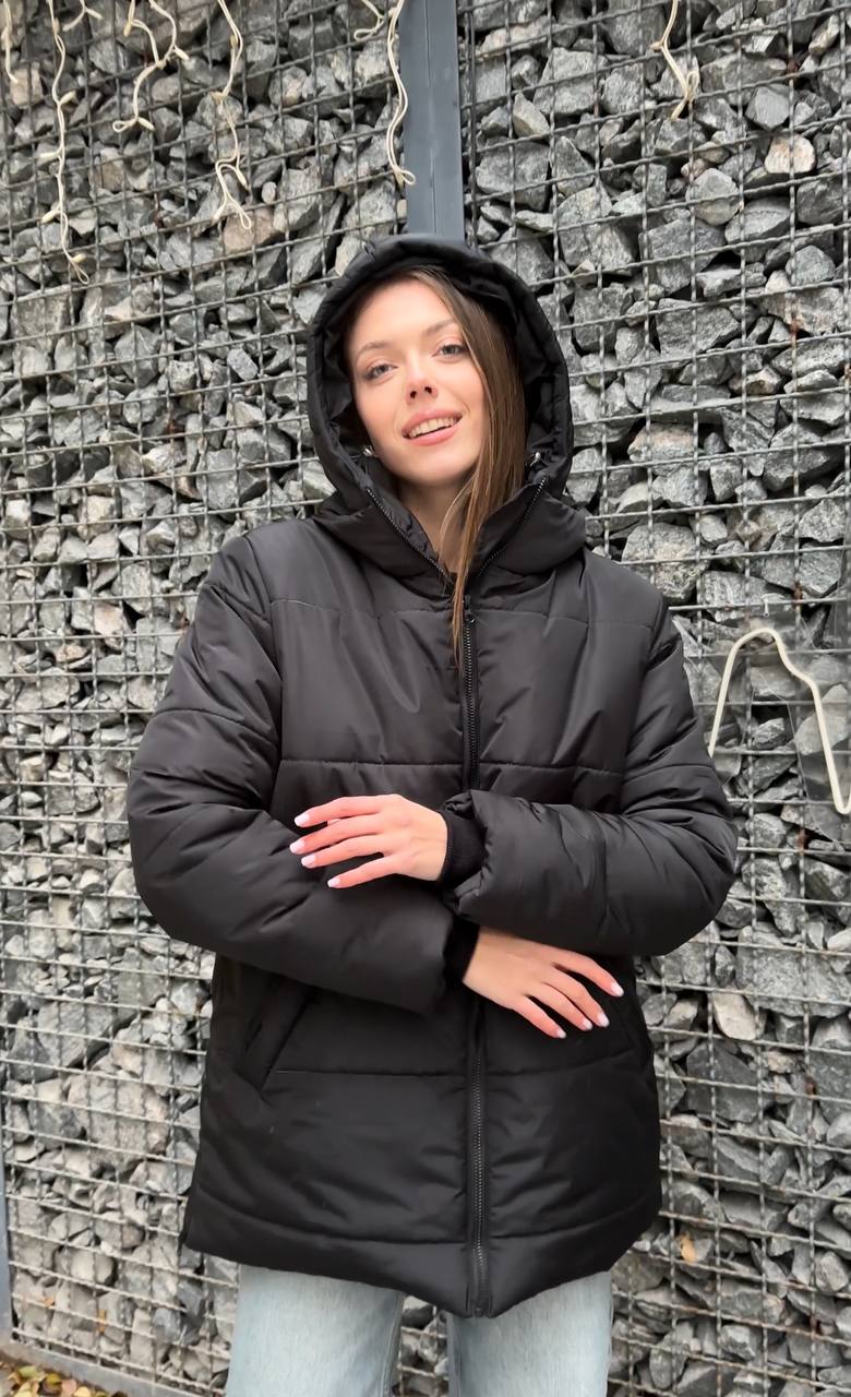 Черная зимняя куртка — 878039. Maritel. Изображенние 1 Черная зимняя куртка — 878039. Maritel. Изображенние 1