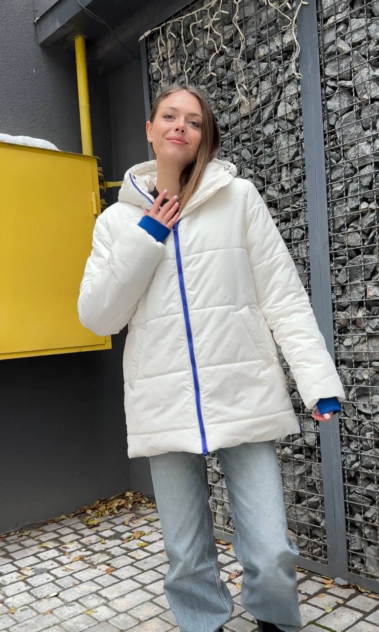 Зимняя куртка молоко — 152376. Maritel Зимняя куртка молоко — 152376. Maritel