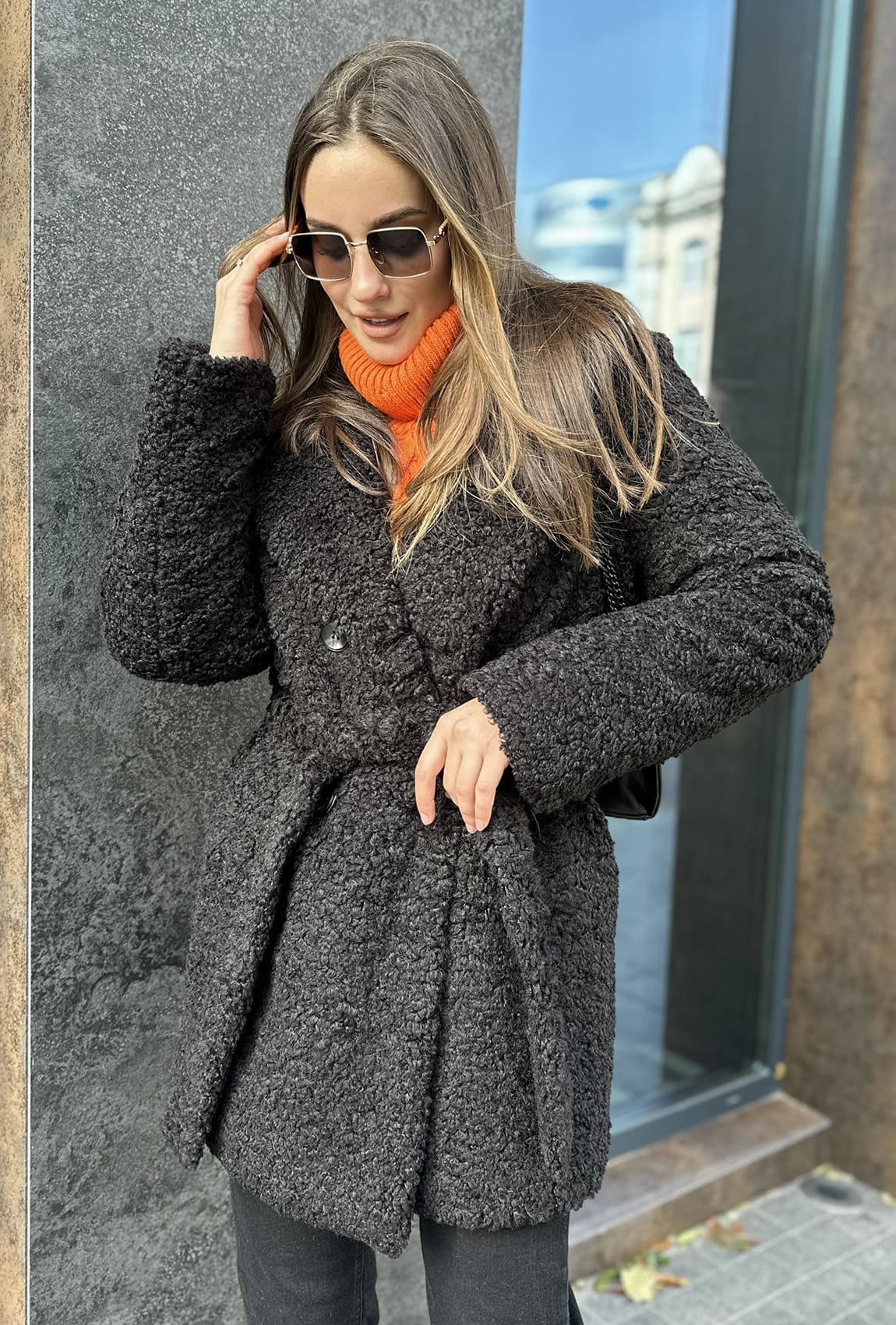 Черная короткая шуба —  421764. Maritel