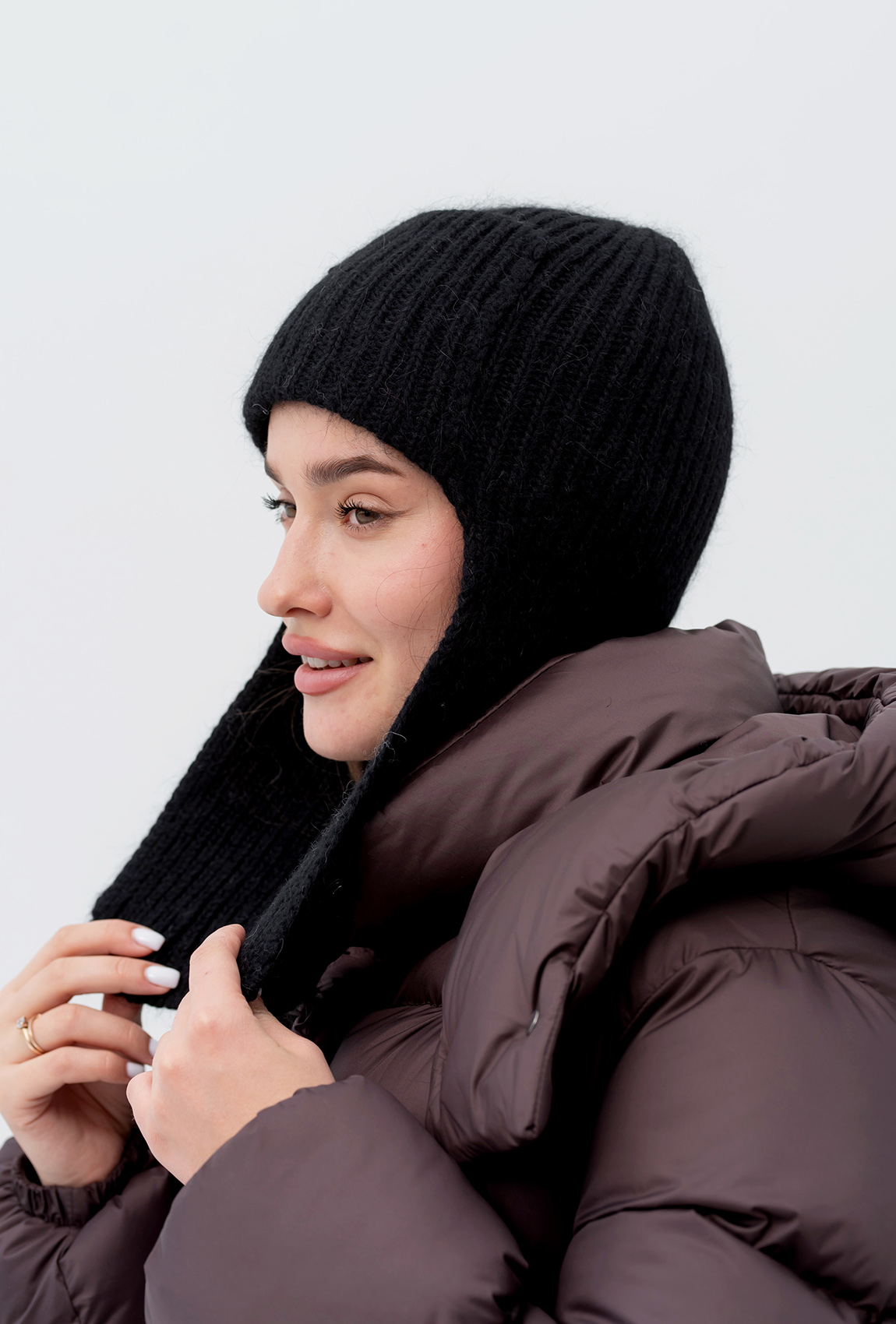 Черная шапка-ушанка —  384239. Maritel. Изображенние 2