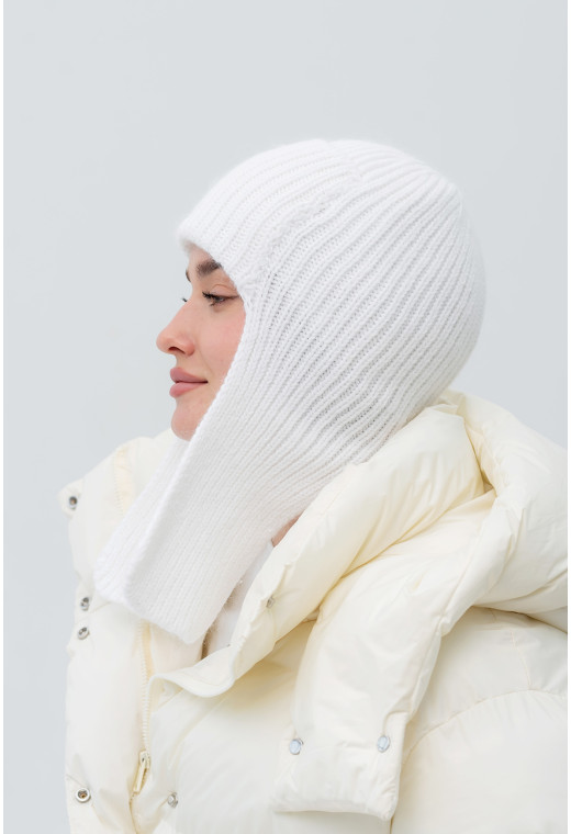 Молочная шапка-ушанка. Maritel. Изображенние 2 Молочная шапка-ушанка. Maritel. Изображенние 2