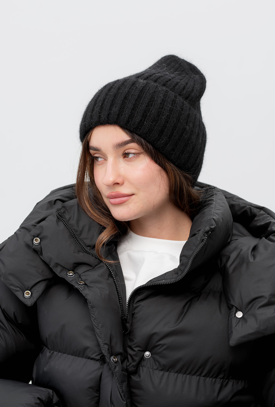 Черная вязаная шапка —  801210. Maritel