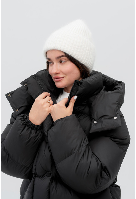 Молочная вязаная шапка. Maritel. Изображенние 2 Молочная вязаная шапка. Maritel. Изображенние 2