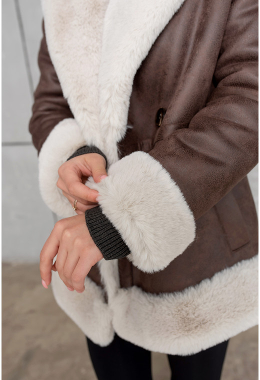 Коричневая дубленка — 309074. Maritel. Изображенние 5 Коричневая дубленка — 309074. Maritel. Изображенние 5