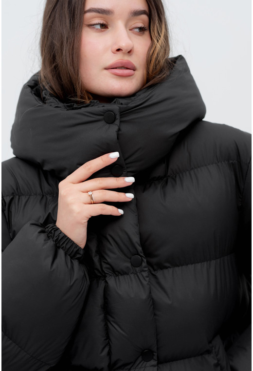 Черный пуховик — 495464. Maritel. Изображенние 3 Черный пуховик — 495464. Maritel. Изображенние 3