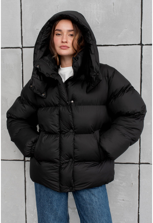 Черный пуховик — 495464. Maritel. Изображенние 4 Черный пуховик — 495464. Maritel. Изображенние 4