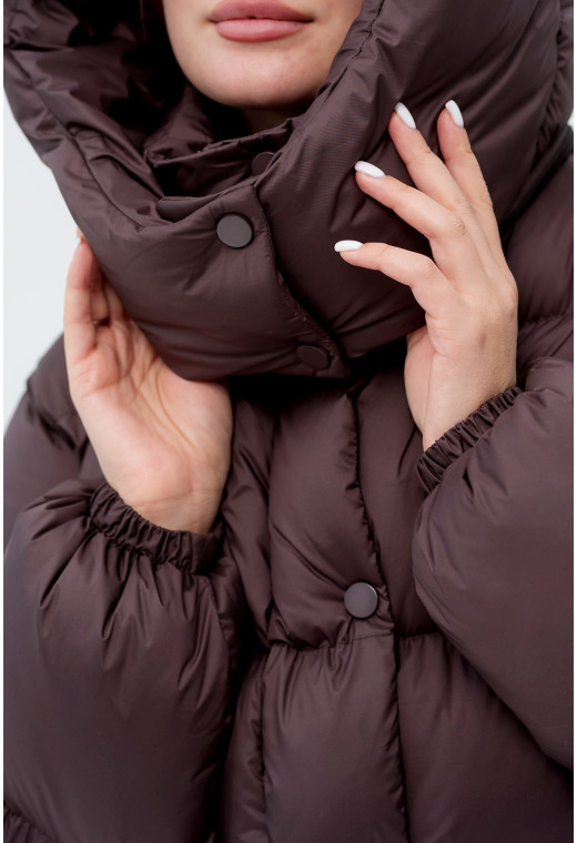 Шоколадный пуховик — 134978. Maritel. Изображенние 5 Шоколадный пуховик — 134978. Maritel. Изображенние 5