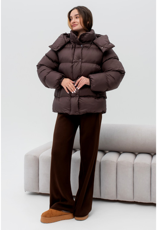 Шоколадный пуховик — 134978. Maritel. Изображенние 6 Шоколадный пуховик — 134978. Maritel. Изображенние 6