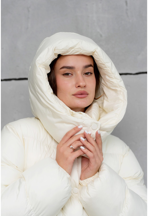 Молочный пуховик — 598945. Maritel. Изображенние 2 Молочный пуховик — 598945. Maritel. Изображенние 2