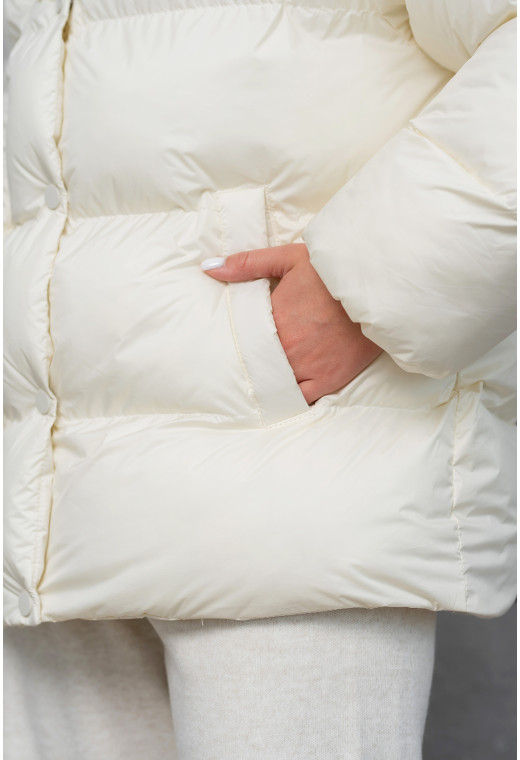 Молочный пуховик — 598945. Maritel. Изображенние 4 Молочный пуховик — 598945. Maritel. Изображенние 4