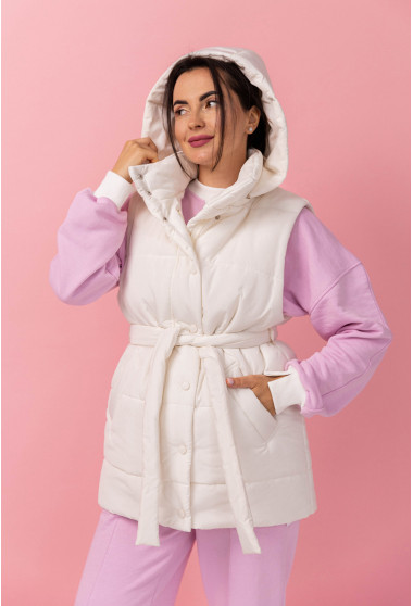 Молочный жилет с капюшоном. Maritel. Изображенние 5