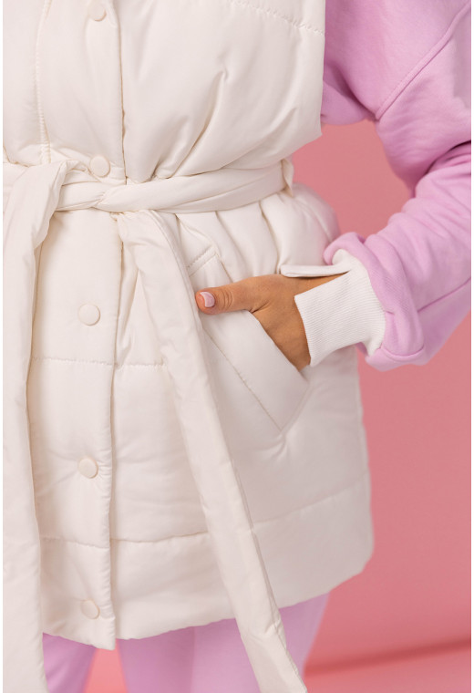 Молочный жилет с капюшоном —  491211. Maritel. Изображенние 2 Молочный жилет с капюшоном —  491211. Maritel. Изображенние 2