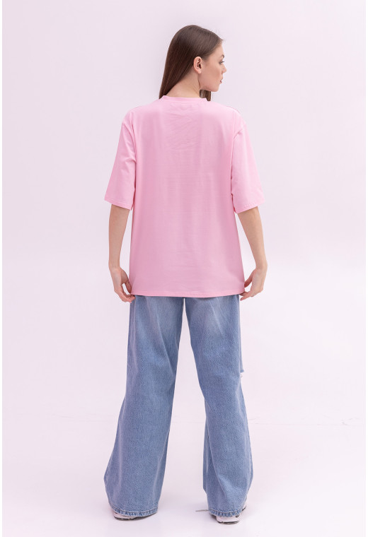 Рожева футболка Love — 857018. Maritel. Зображення 2 Рожева футболка Love — 857018. Maritel. Зображення 2