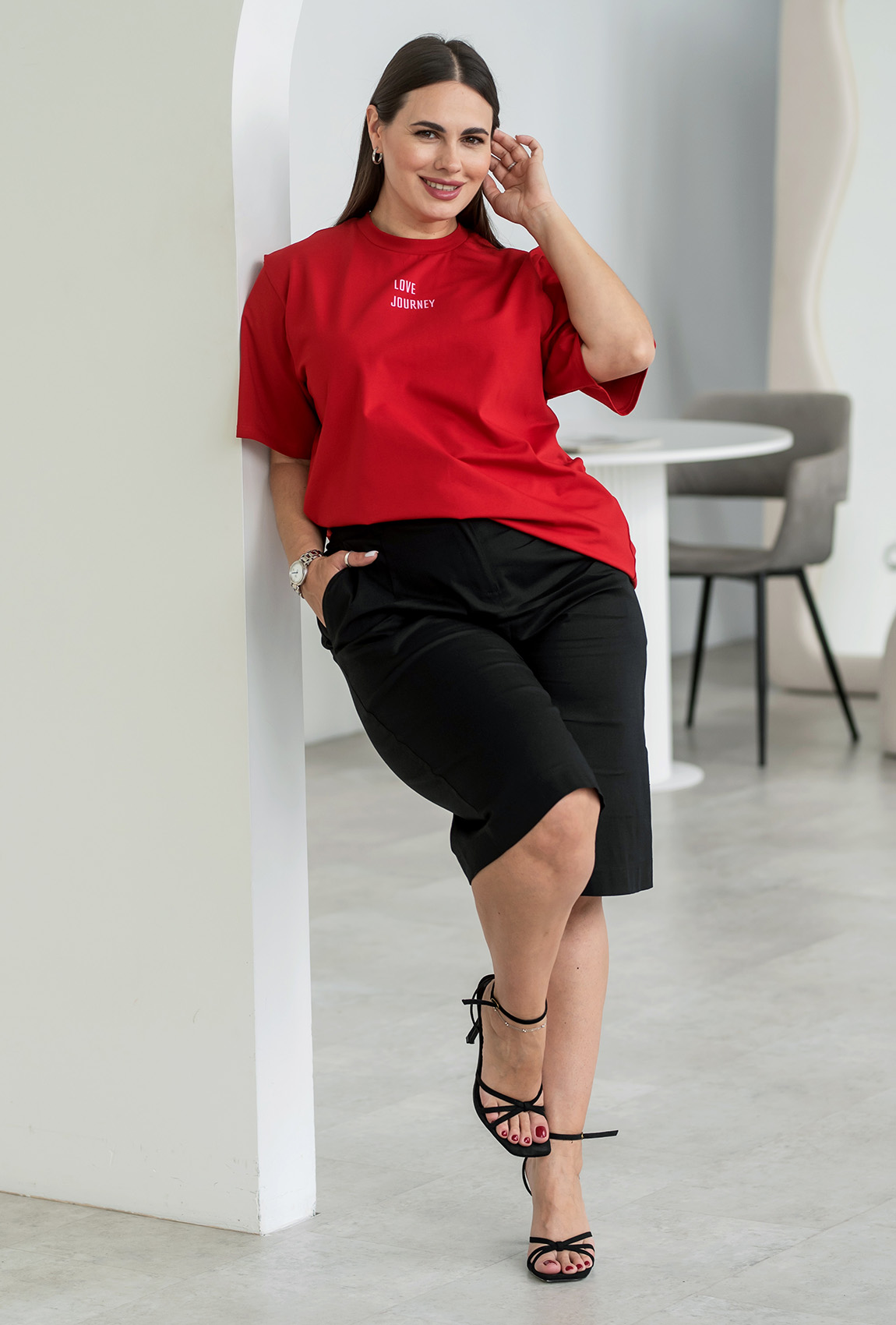 Красная футболка Love Journey —  608663. Maritel