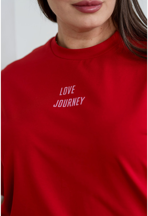 Червона футболка Love Journey — 608663. Maritel. Зображення 2 Червона футболка Love Journey — 608663. Maritel. Зображення 2