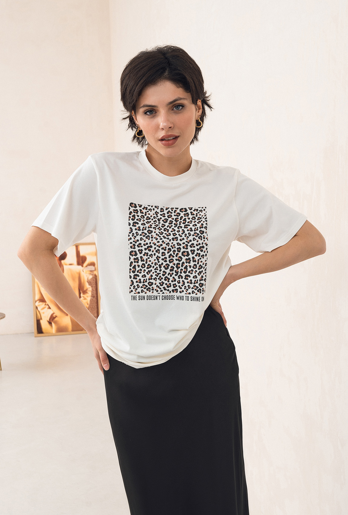 Молочная футболка Shine —  180104. Maritel