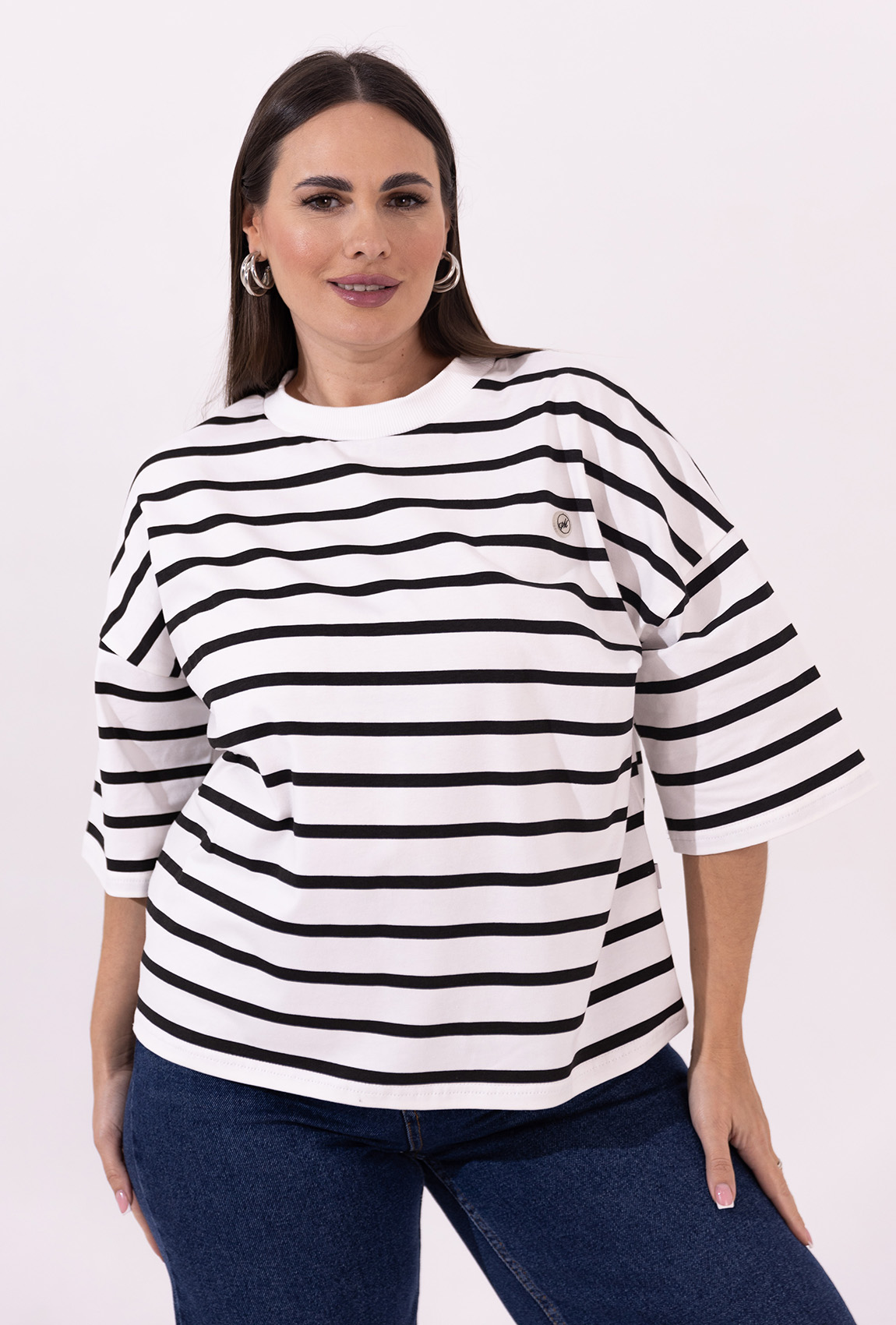 Футболка чорна смужка —  315979. Maritel