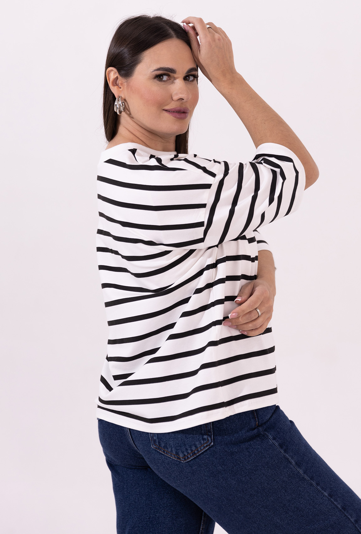 Футболка чорна смужка —  315979. Maritel. Зображення 2