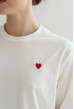 Молочна футболка вишивка з серцем — 639746. Maritel. Зображення 3 Молочна футболка вишивка з серцем — 639746. Maritel. Зображення 3