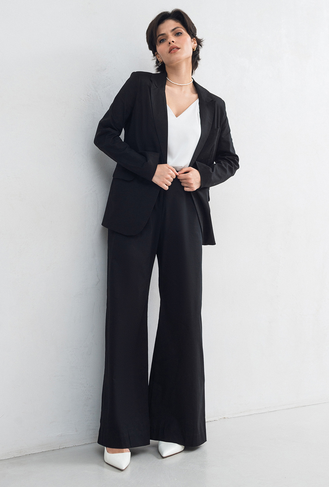 Чорний лляний жакет —  451084. Maritel. Зображення 3