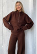 Шоколадный вязаный костюм с молнией — 387506. Maritel. Изображенние 3 Шоколадный вязаный костюм с молнией — 387506. Maritel. Изображенние 3