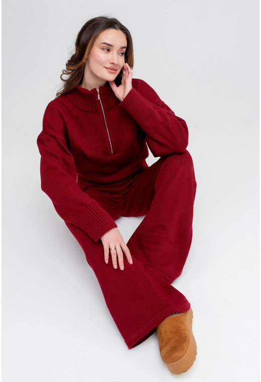 Бордовий в'язаний костюм з блискавкою — 363179. Maritel. Зображення 6 Бордовий в'язаний костюм з блискавкою — 363179. Maritel. Зображення 6