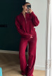 Бордовий в'язаний костюм з блискавкою — 363179. Maritel Бордовий в'язаний костюм з блискавкою — 363179. Maritel