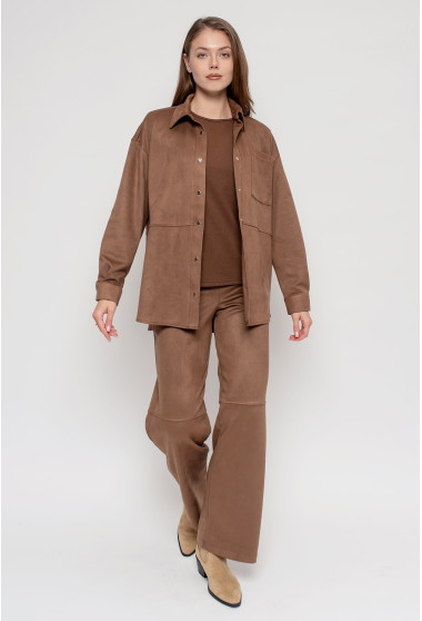 Шоколадний замшевий костюм. Maritel. Зображення 10