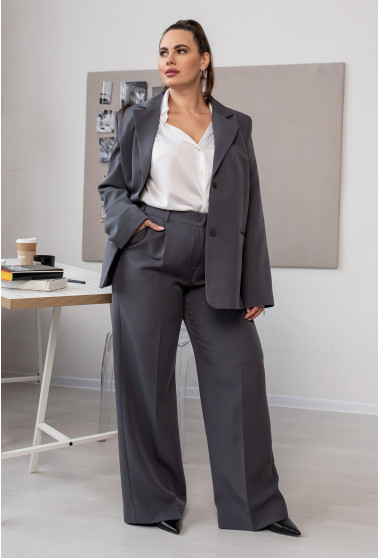 Графитовый классический костюм. Maritel. Изображенние 4