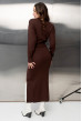 Шоколадный вязаный костюм с юбкой миди. Maritel. Изображенние 2 Шоколадный вязаный костюм с юбкой миди. Maritel. Изображенние 2