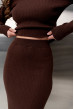 Шоколадный вязаный костюм с юбкой миди. Maritel. Изображенние 4 Шоколадный вязаный костюм с юбкой миди. Maritel. Изображенние 4