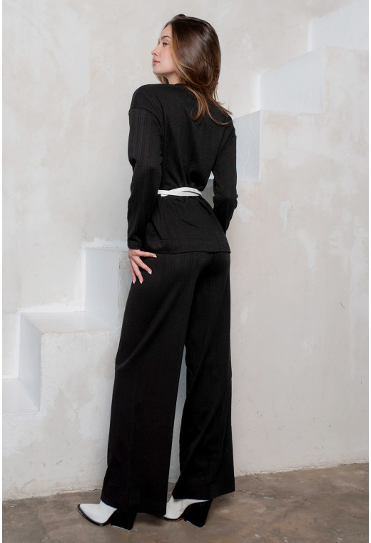 Чорний в'язаний ангоровий костюм — 390578. Maritel. Зображення 2 Чорний в'язаний ангоровий костюм — 390578. Maritel. Зображення 2