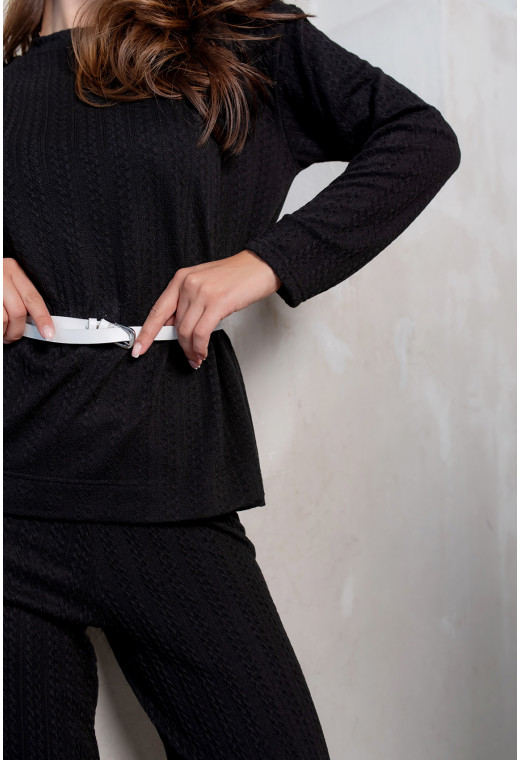 Чорний в'язаний ангоровий костюм — 390578. Maritel. Зображення 4 Чорний в'язаний ангоровий костюм — 390578. Maritel. Зображення 4