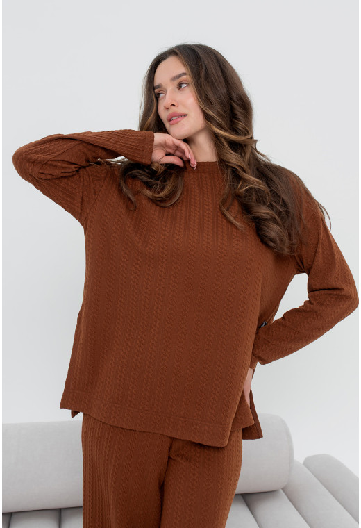 Коричневий в'язаний ангоровий костюм — 466460. Maritel. Зображення 2 Коричневий в'язаний ангоровий костюм — 466460. Maritel. Зображення 2