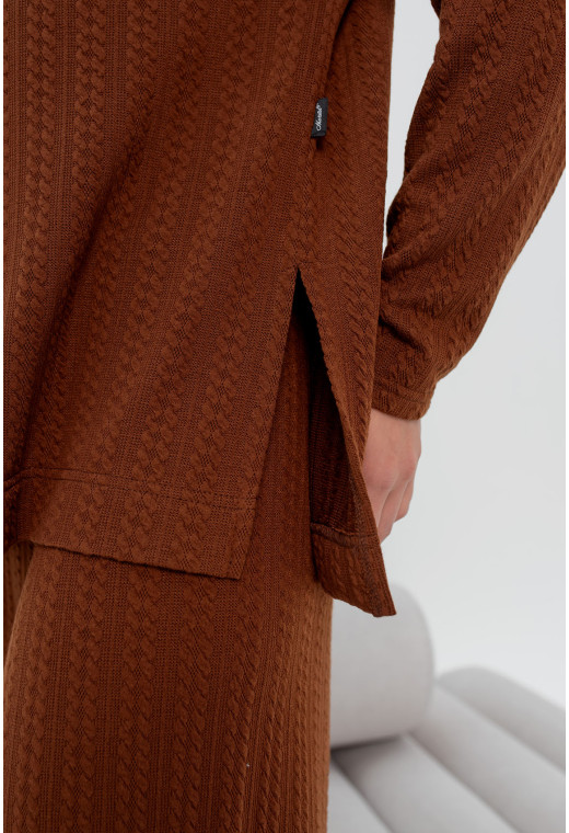 Коричневий в'язаний ангоровий костюм — 466460. Maritel. Зображення 3 Коричневий в'язаний ангоровий костюм — 466460. Maritel. Зображення 3