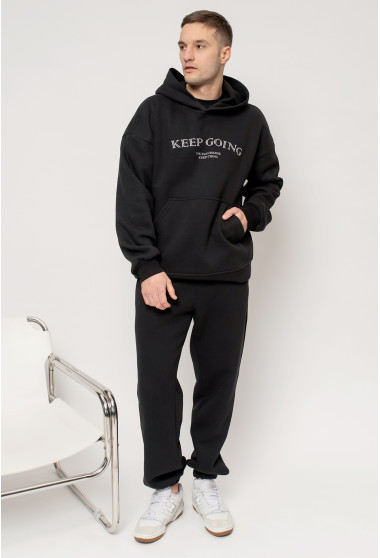 Черный мужской костюм футер Keep going. Maritel. Изображенние 3