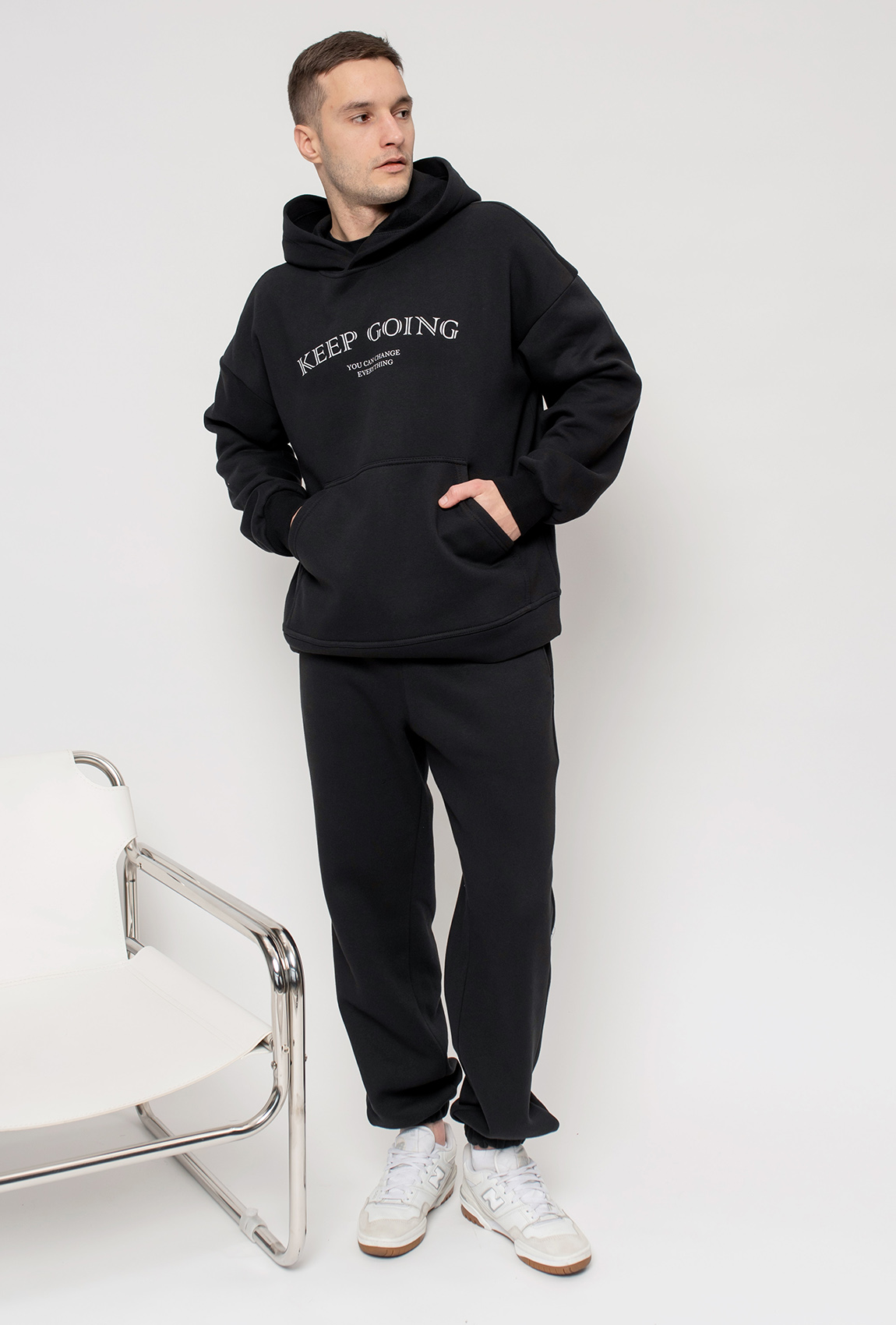 Черный мужской костюм футер Keep going —  210094. Maritel. Изображенние 1