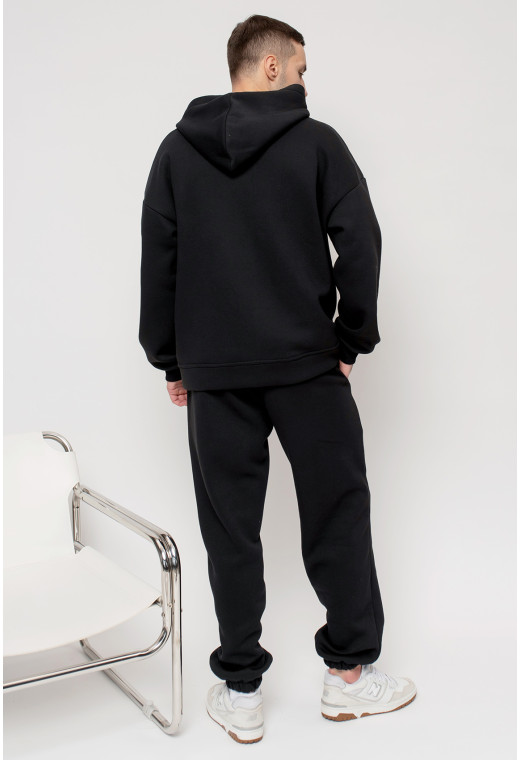 Черный мужской костюм футер Keep going — 210094. Maritel. Изображенние 2 Черный мужской костюм футер Keep going — 210094. Maritel. Изображенние 2