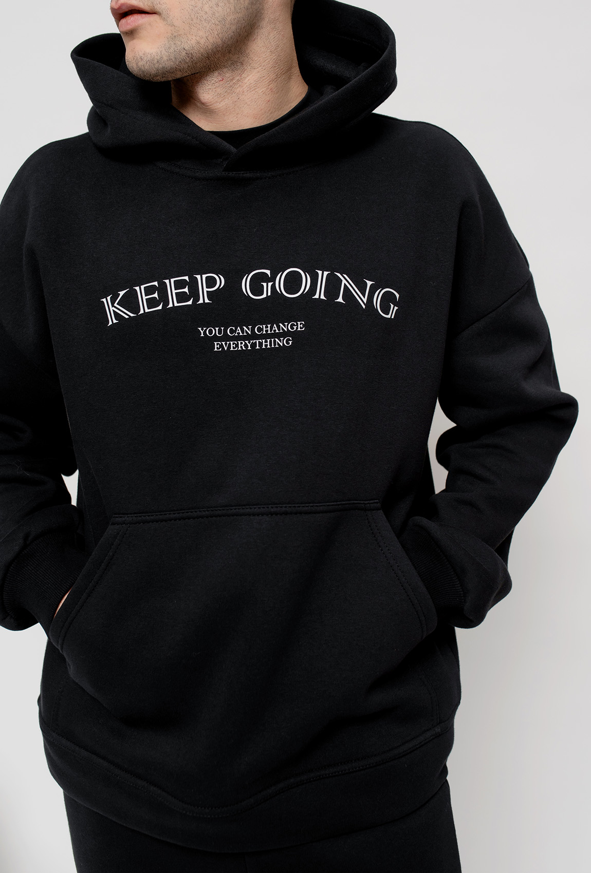 Черный мужской костюм футер Keep going —  210094. Maritel. Изображенние 3