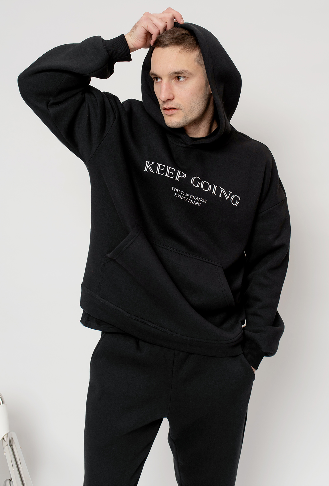 Черный мужской костюм футер Keep going —  210094. Maritel. Изображенние 4