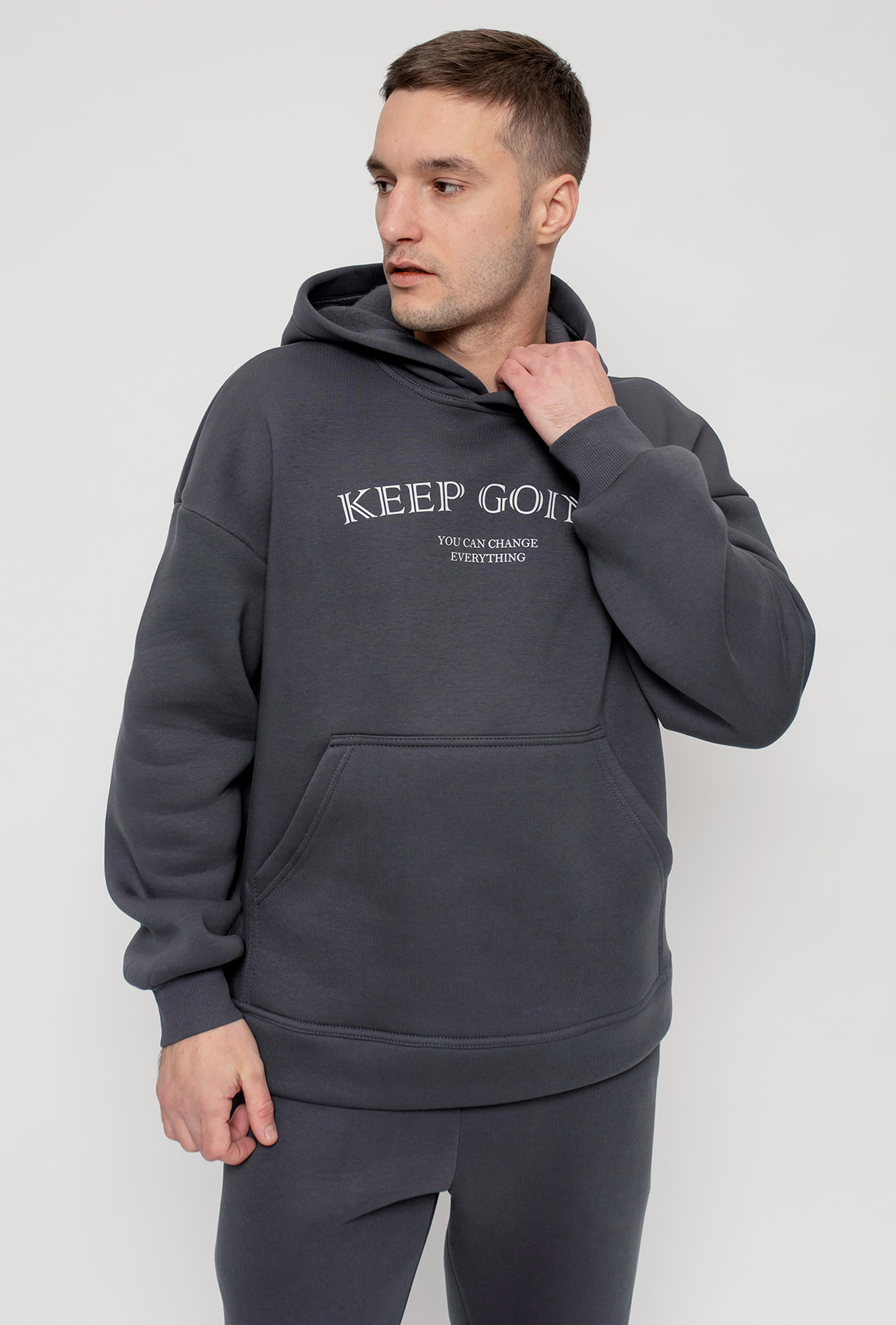 Графітовий чоловічий костюм футер Keep going —  218369. Maritel. Зображення 3 Графітовий чоловічий костюм футер Keep going —  218369. Maritel. Зображення 3