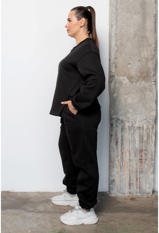 Черный костюм футер Kisses — 805452. Maritel. Изображенние 1 Черный костюм футер Kisses — 805452. Maritel. Изображенние 1